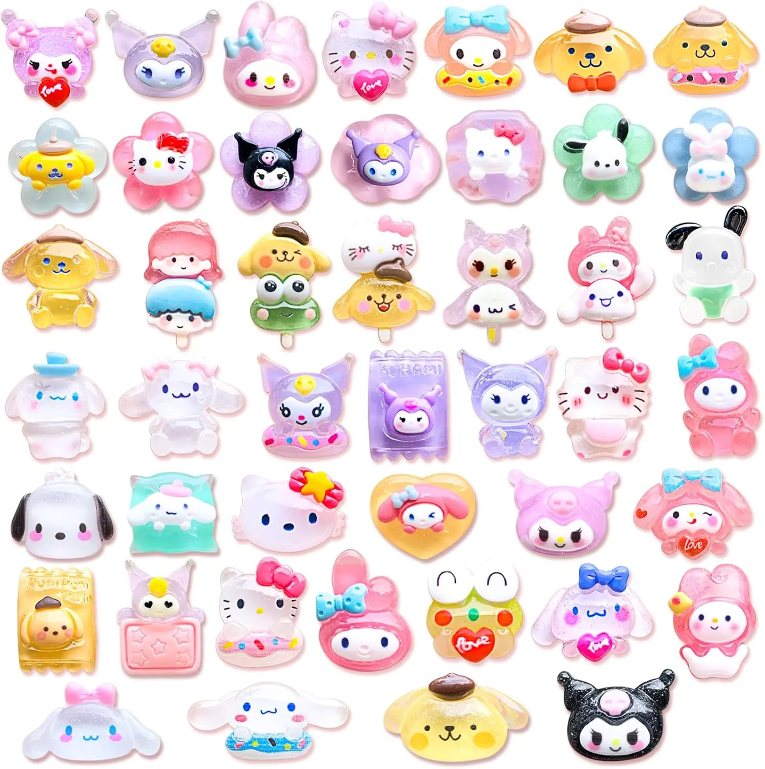20,30,45Pcs Resin Random Shoe Decoration Charms for Clog Sandals, Cute Charms for Adults