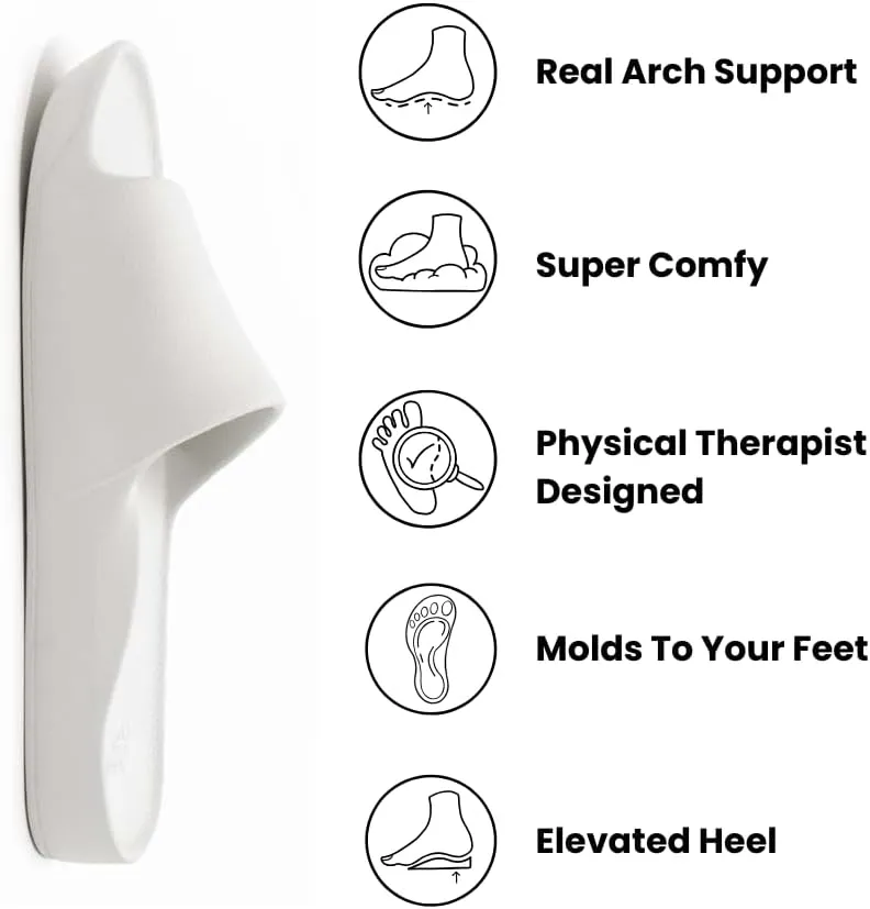 Archies Arch Support Slides ?C Orthotic Recovery Sandals for Plantar Fasciitis Relief, Foot Pain & Heel Pain ?C Lightweight, Cushioned, Shock-Absorbing Slides for Walking, Standing, and All-Day Comfort