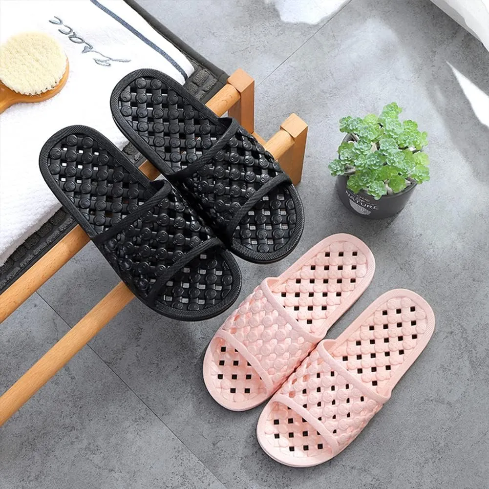 AYYDMY Quick Drying Shower Slippers for Women Men, Non Slip House Shoes Cushioned Thick Sole Bathroom Sandals Indoor Outdoor Soft Platform Sandals for Living Room, Shower, Pool, Beach, SPA, Gym