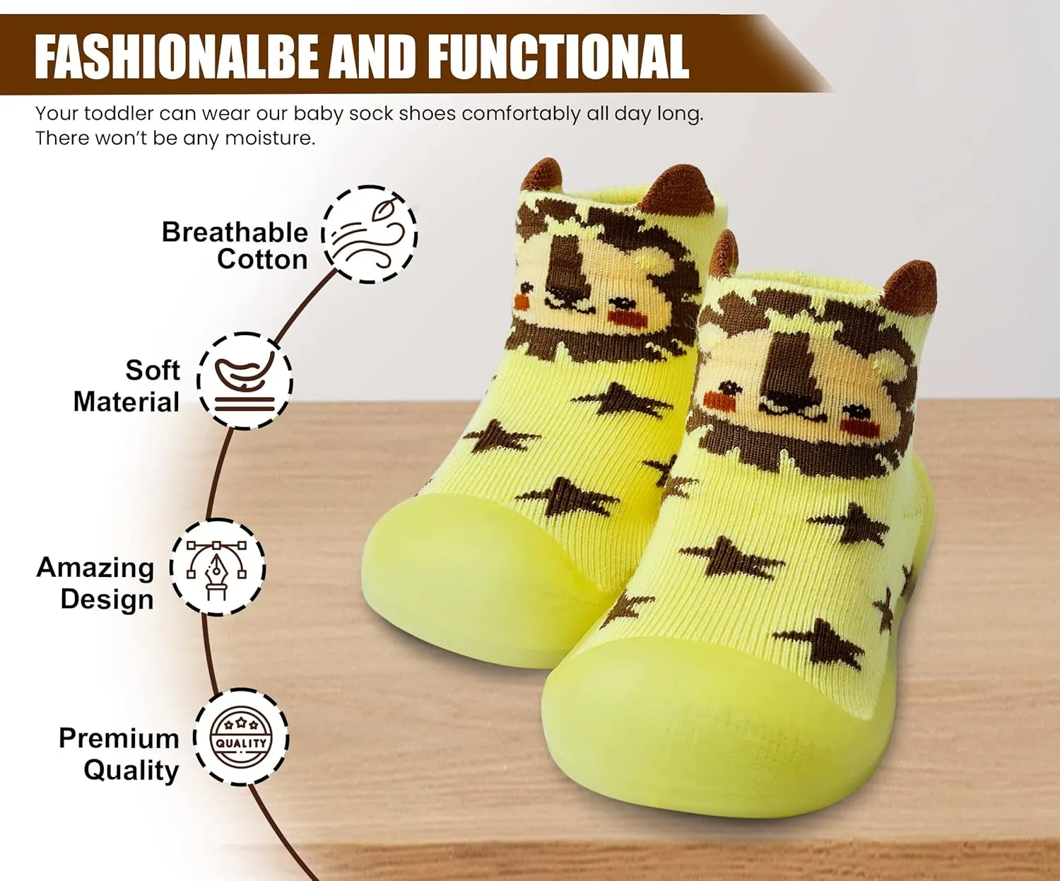 Baby Sock Shoes Boys Girls First Walking Shoes Non-Slip Slippers Soft Sole Sneakers Toddler Infant Babygirl