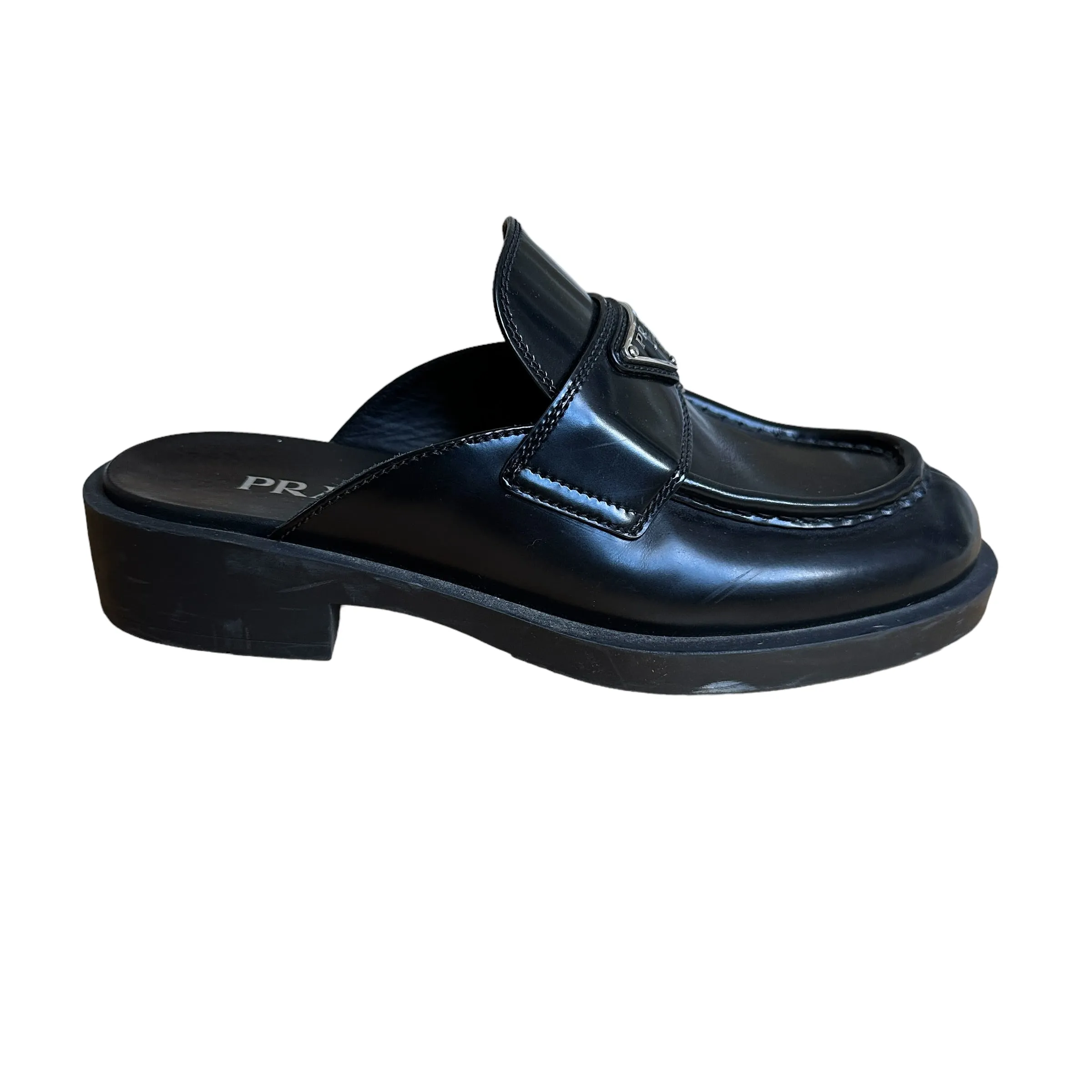 Black Chunky Mules - 7.5