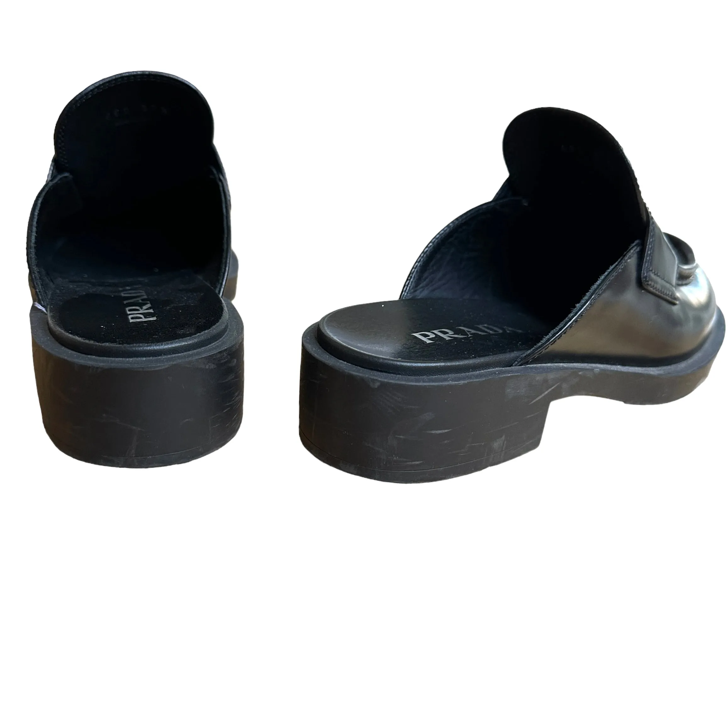 Black Chunky Mules - 7.5
