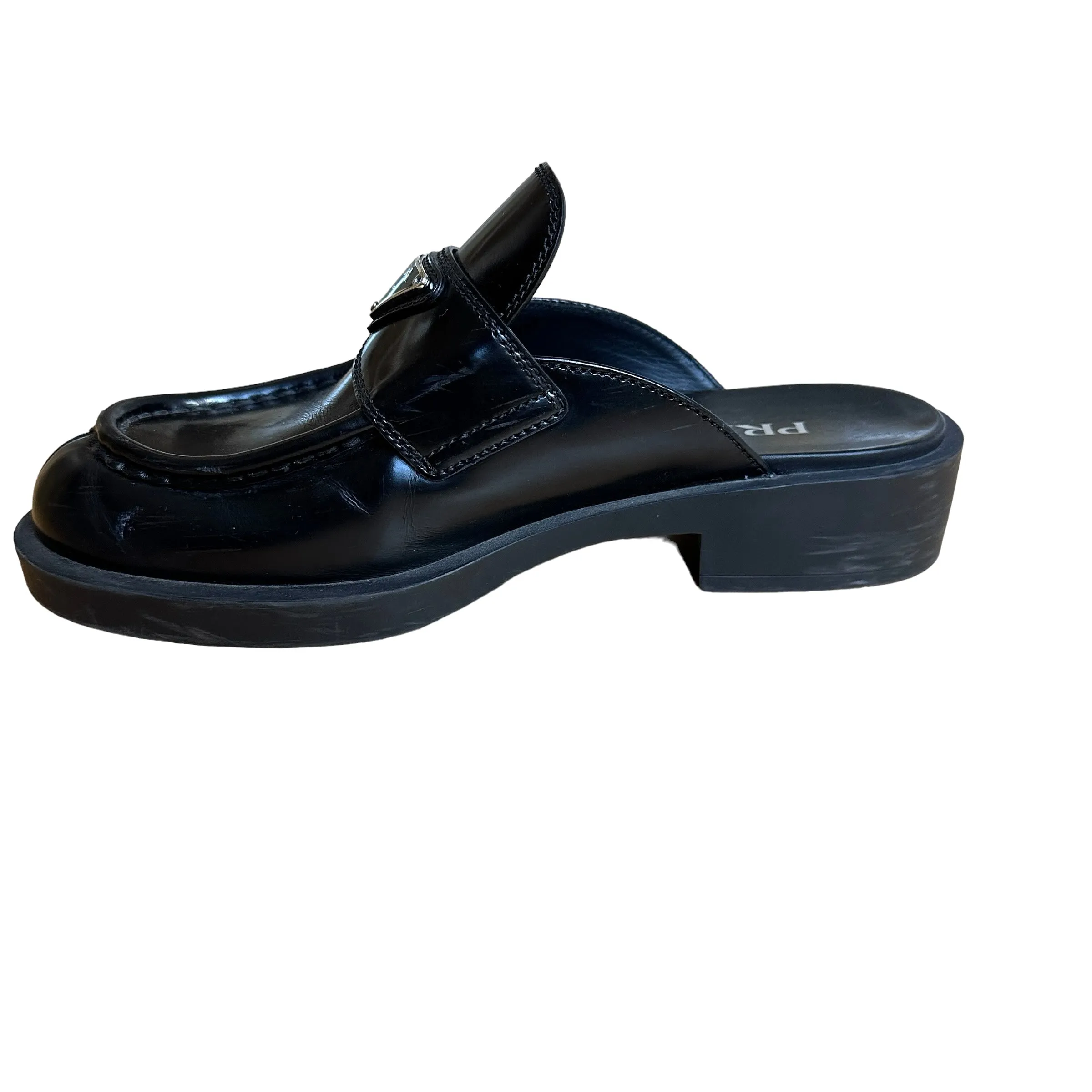 Black Chunky Mules - 7.5