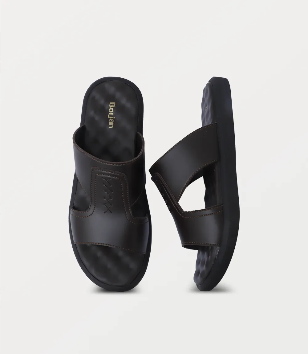 BM6859-BROWN-Men Slipper