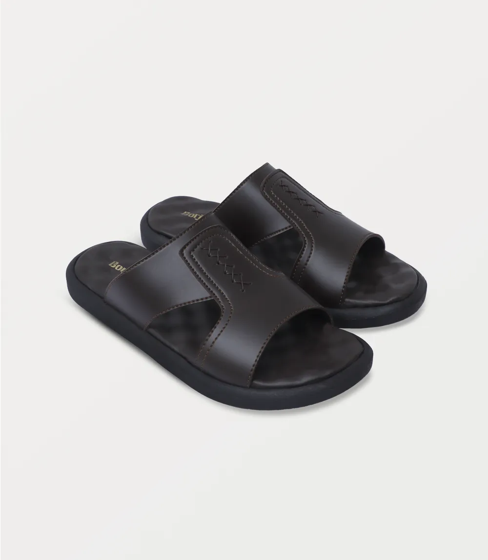 BM6859-BROWN-Men Slipper