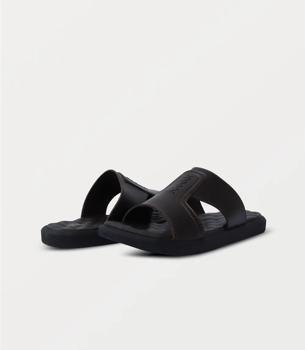 BM6859-BROWN-Men Slipper