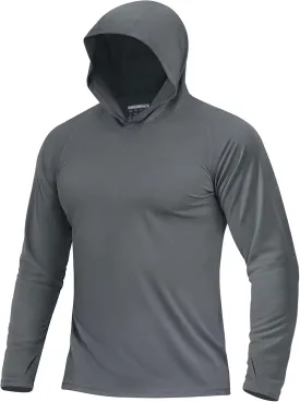 Boladeci Men's UPF 50  Sun Protection Lightweight Hoodie Shirts Long Sleeve Fishing Shirts SPF UV Hiking Swim