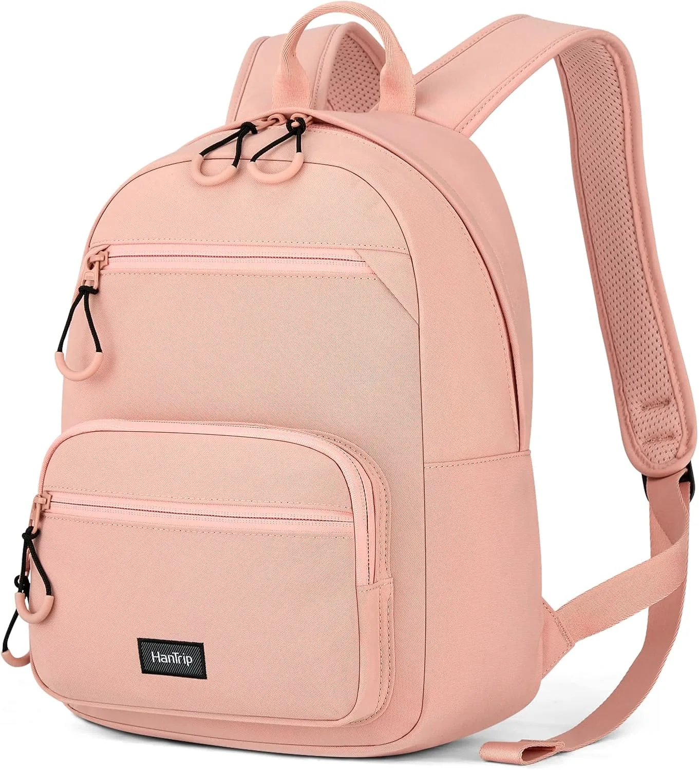 Carry On Travel Backpack For Men Women, 13 Inch Small Mini Work Bag Personal Item Backpacks, Camping Back Pack Lightweight Hiking Daypack For Office Nurse Commuter (Pink)