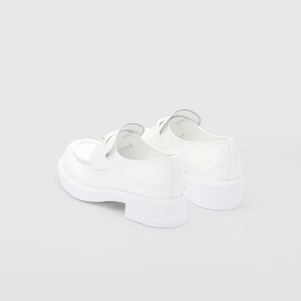 Chocolate patent leather loafers