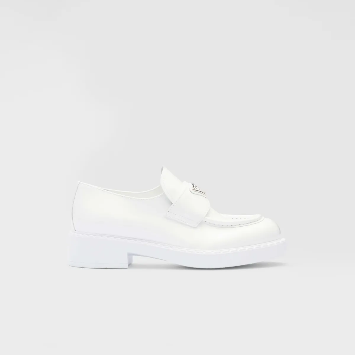 Chocolate patent leather loafers