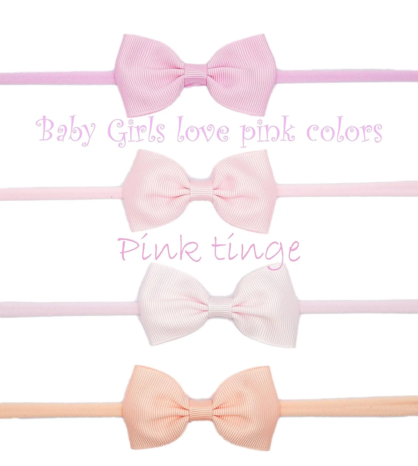 C??LLOT 40 Colors Baby Bow Headbands 2.75" Hair Bows Super Soft Nylon Headbands for Baby Girls Infants preemie and Newborn Kids Hair Accessories