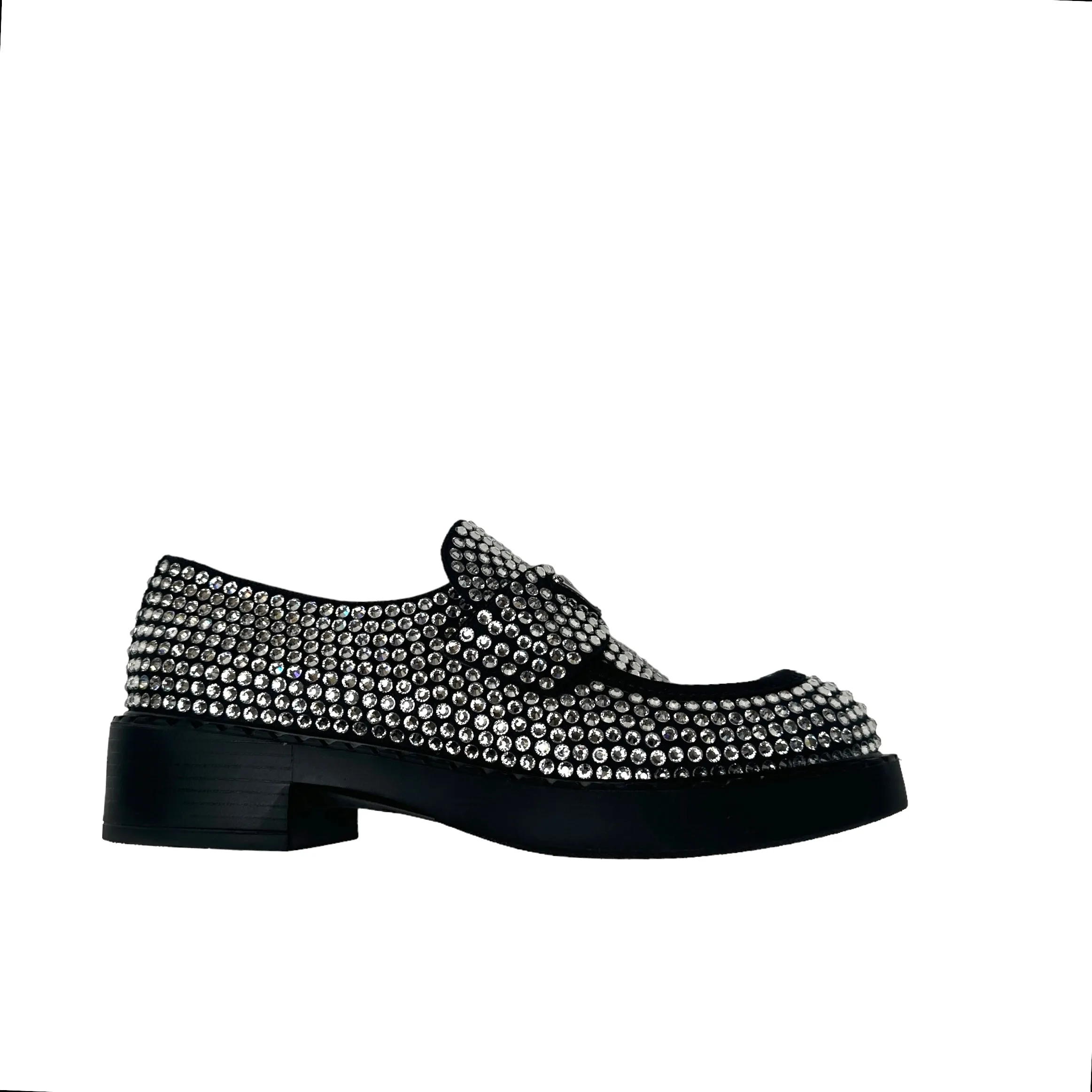 Crystal Embellished Loafers - 7.5