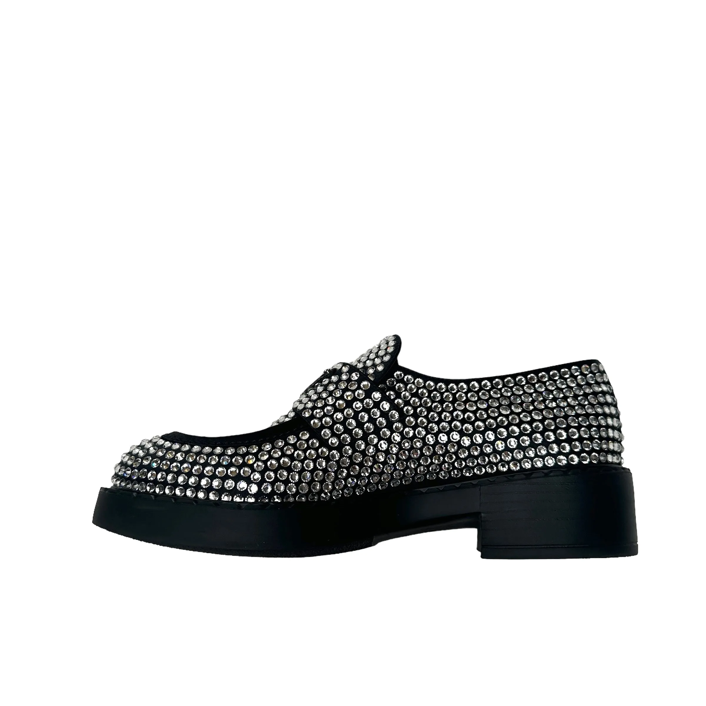 Crystal Embellished Loafers - 7.5