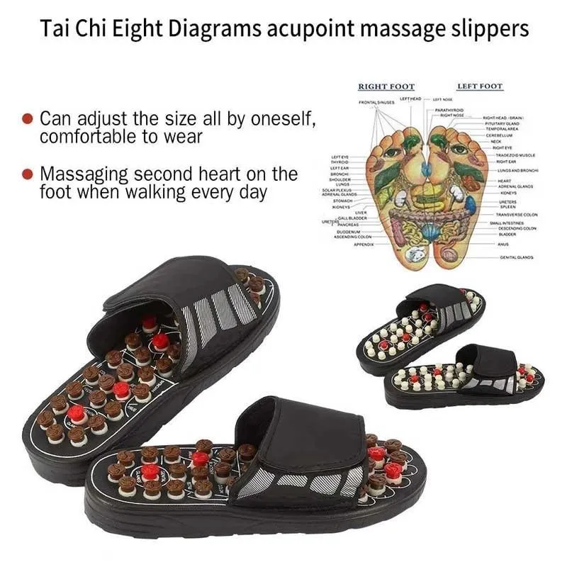 Feet Massage Slippers Foot Reflexology Acupuncture Therapy Massager
