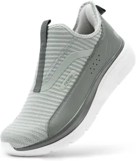 FitVille Men's Extra Wide Slip on Walking Shoes with Arch Support Men Slip on Sneakers for Foot Pain Relief-Stepease V2