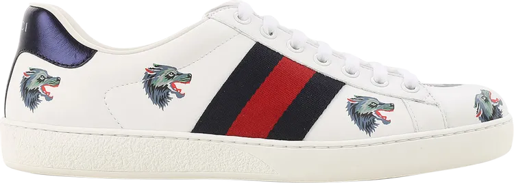 Gucci Ace Leather Wolf sneakers, white