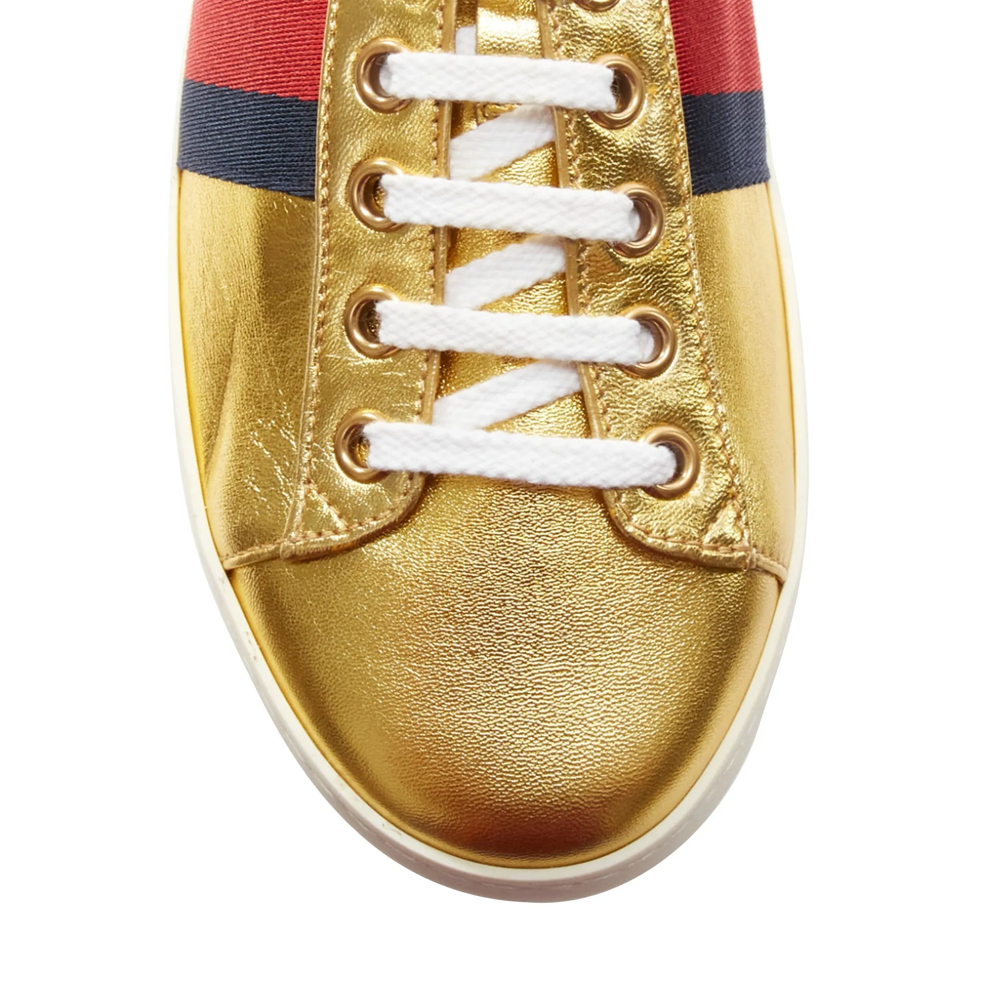 Gucci Alessandro Michele Peggy rainbow web platform sneakers