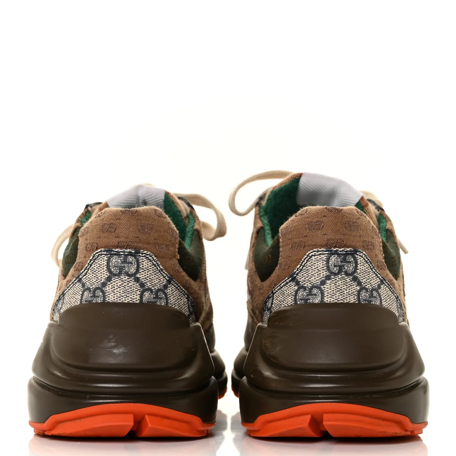GUCCI GG MIXED FABRIC RHYTON SNEAKERS