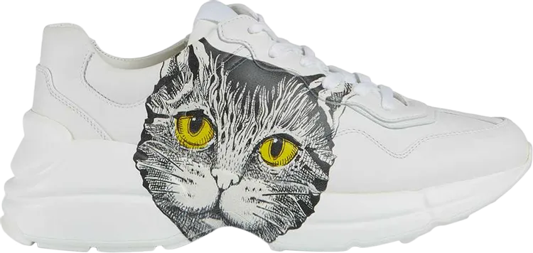 Gucci Wmns Rhyton Mystic Cat Sneakers - White