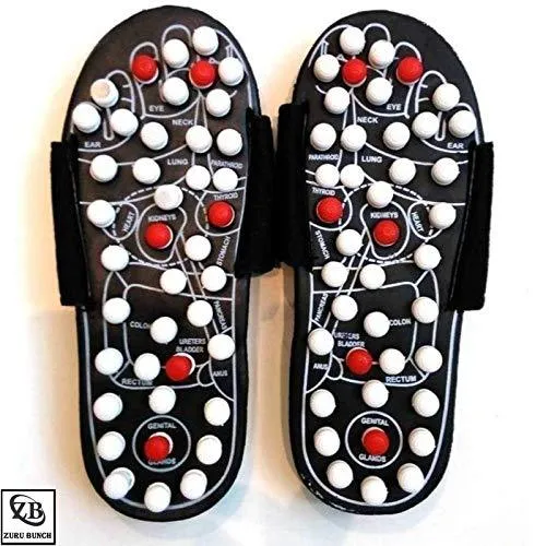 k kudos Enterprise Themodernkart Spring Acupressure Foot Relaxer Foot Massager Slipper Rotating Magnetic Therapy Sandals Yoga Paduka for Men & Women