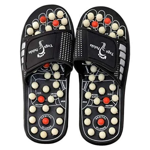 k kudos Enterprise Themodernkart Spring Acupressure Foot Relaxer Foot Massager Slipper Rotating Magnetic Therapy Sandals Yoga Paduka for Men & Women
