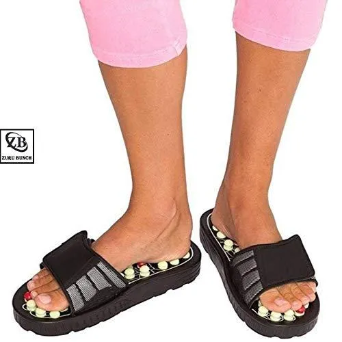 k kudos Enterprise Themodernkart Spring Acupressure Foot Relaxer Foot Massager Slipper Rotating Magnetic Therapy Sandals Yoga Paduka for Men & Women