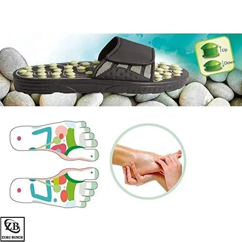 k kudos Enterprise Themodernkart Spring Acupressure Foot Relaxer Foot Massager Slipper Rotating Magnetic Therapy Sandals Yoga Paduka for Men & Women