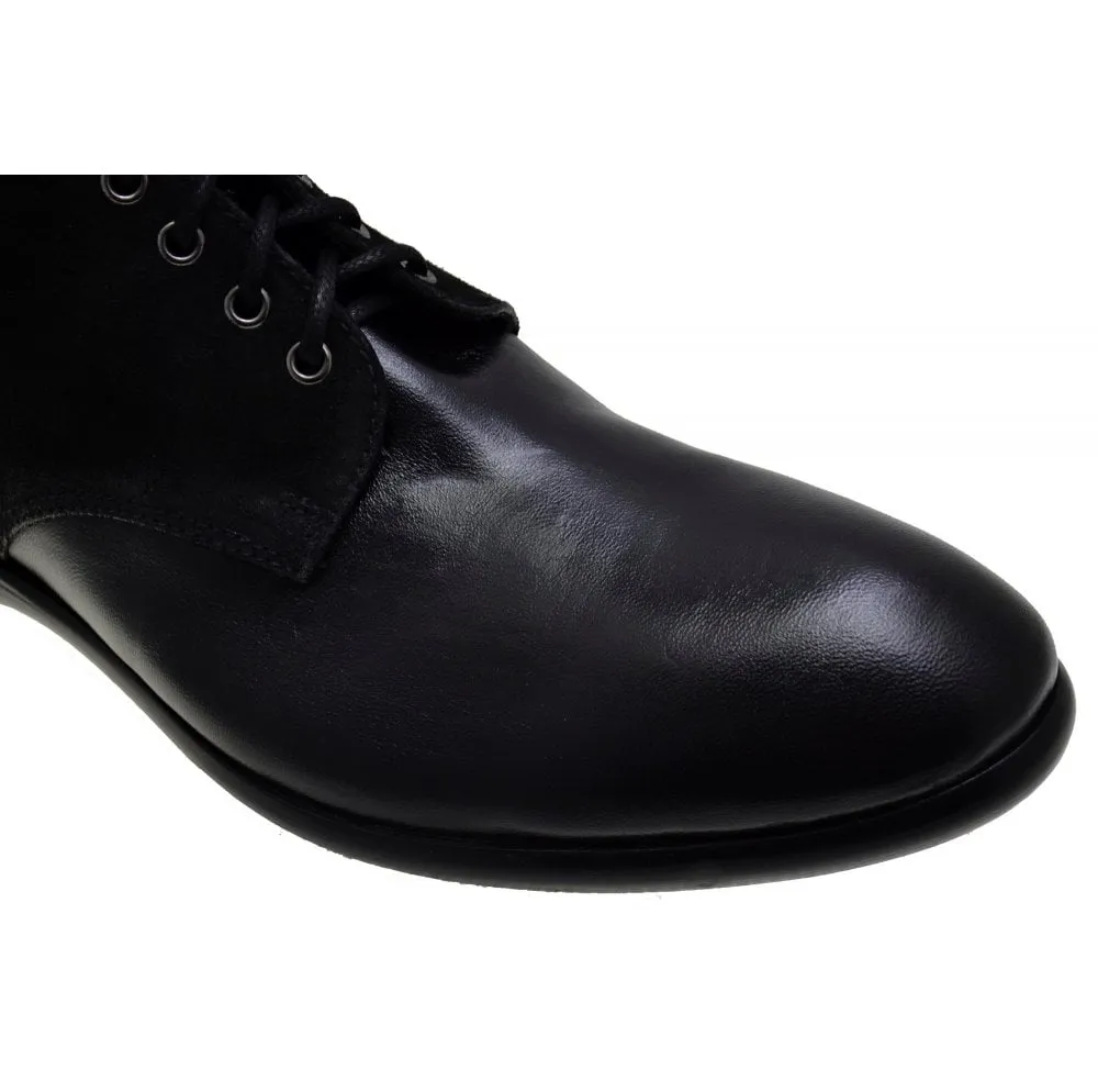 Men's Italian Shoes Jo Ghost 1728 Black Leather Lace-up Ankle Boots last pairs sizes 42 43