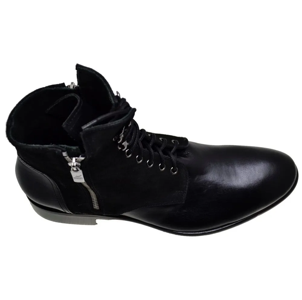 Men's Italian Shoes Jo Ghost 1728 Black Leather Lace-up Ankle Boots last pairs sizes 42 43