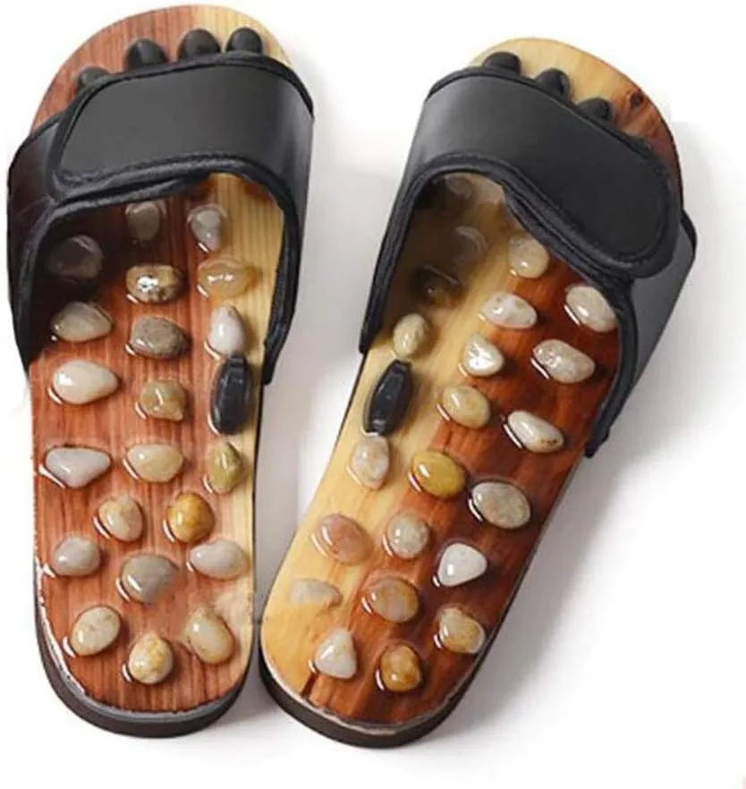 NEW Women/Men Acupressure Foot Massage Slippers Reflexology Health Acupoint Massage Indoor Flat Shoes Sandals, Fits up to Women's Sz 10, Retails $126