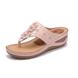 OCW Women Orthopedic Sandal Arch Support Breathable Massage Anti Skid Flower Casual Sandal