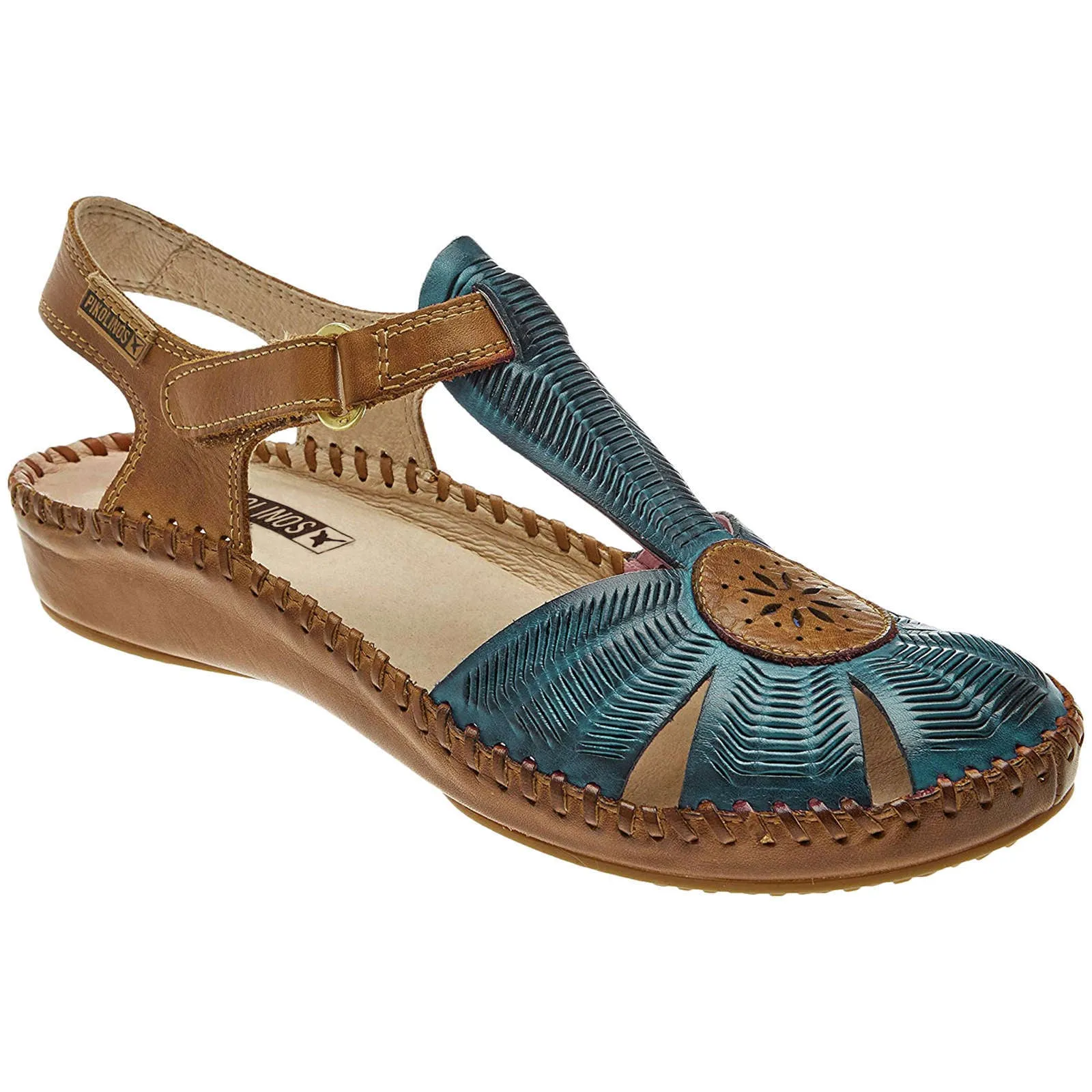 Pikolinos Puerto Vallarta Calfskin Leather Women's Ankle Strap Sandals