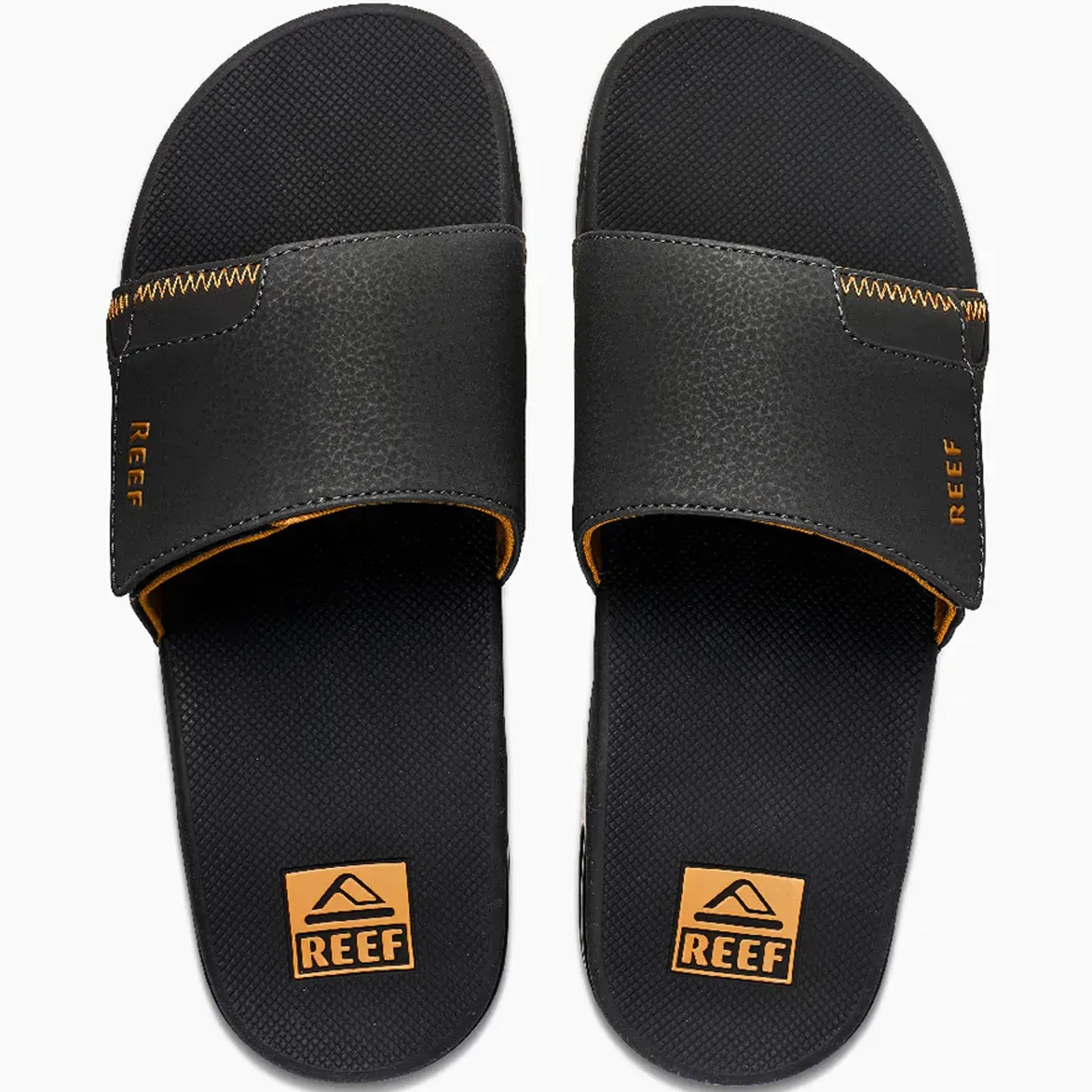 Reef Mens Fanning Sliders - Black
