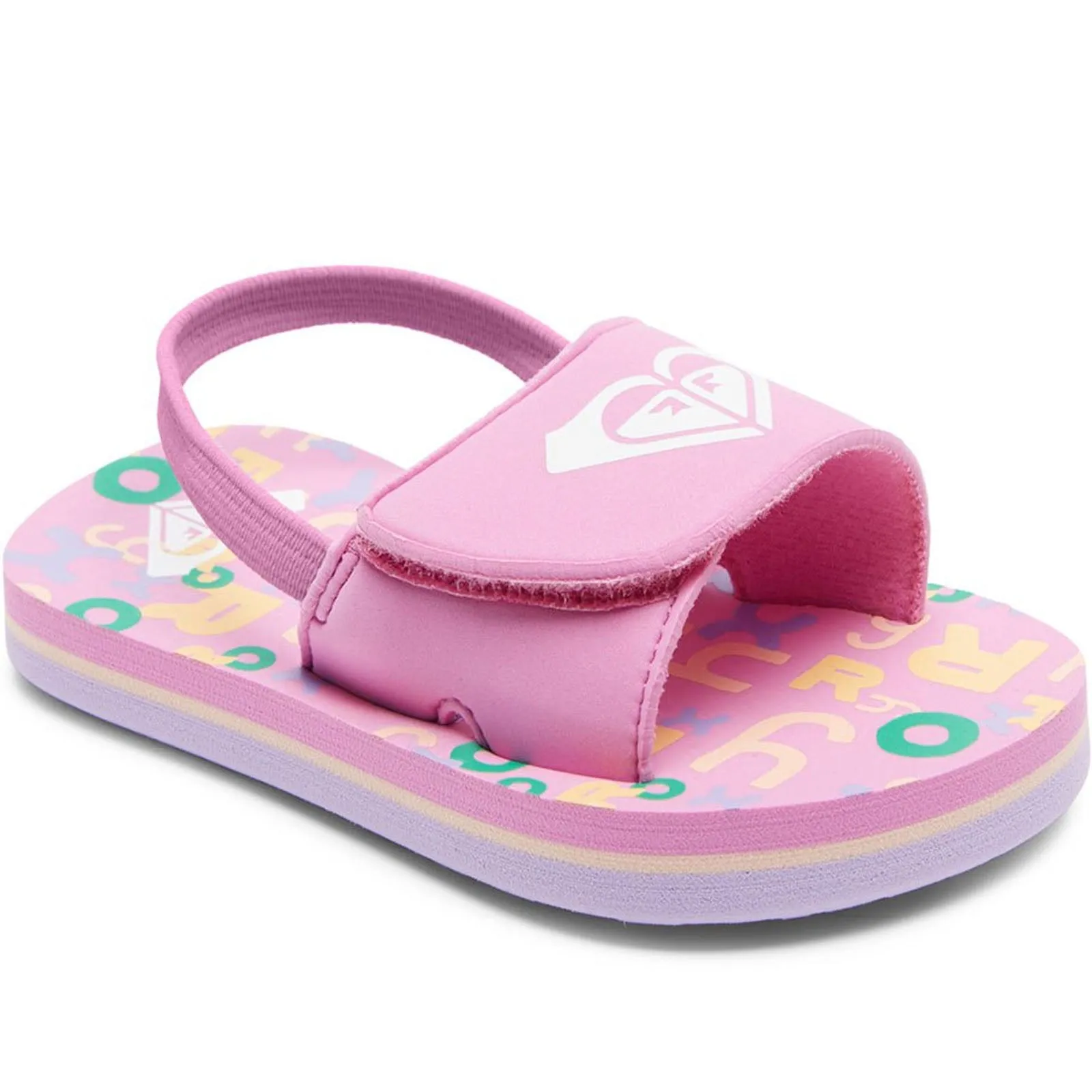 Roxy Infant Kids Finn Strappy Floral Flip Flops Sandals