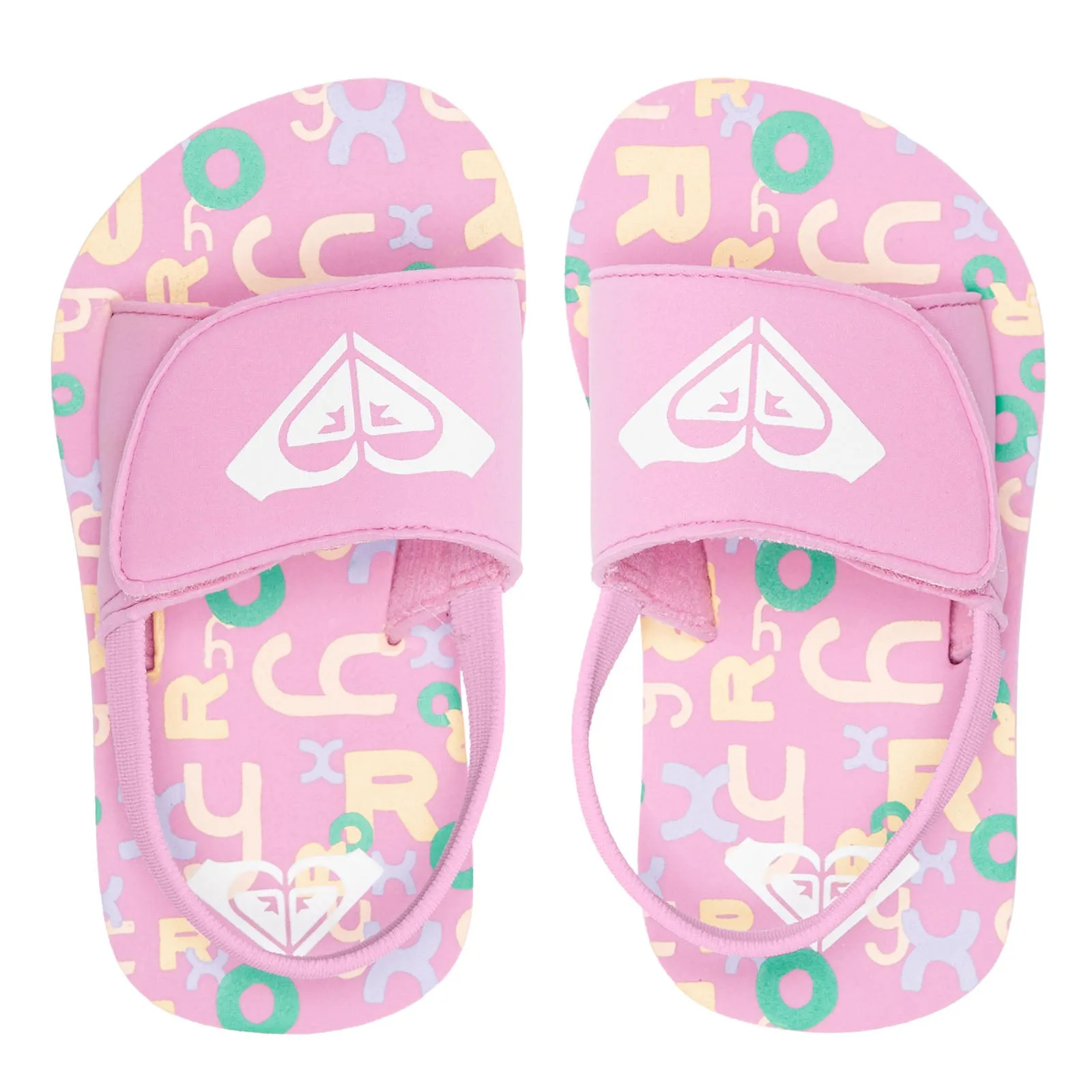 Roxy Infant Kids Finn Strappy Floral Flip Flops Sandals