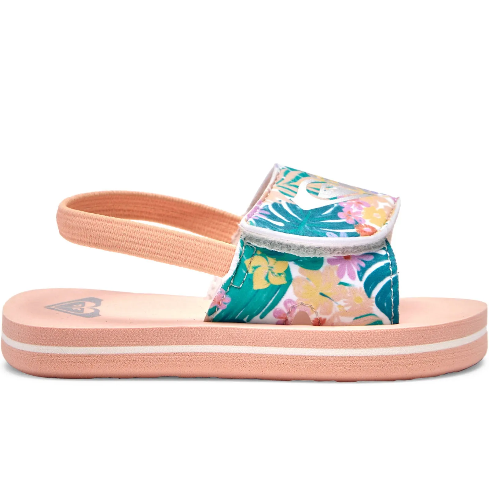 Roxy Infant Kids Finn Strappy Floral Flip Flops Sandals