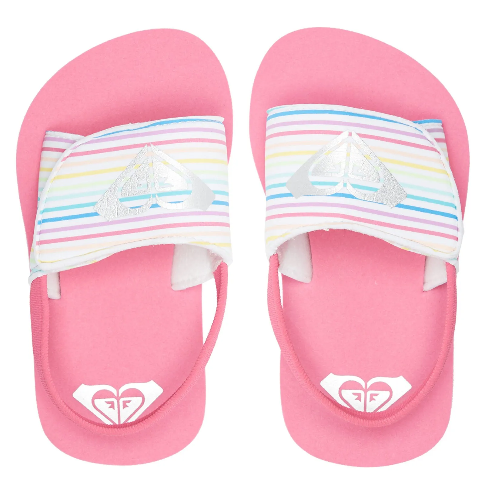 Roxy Infant Kids Finn Strappy Floral Flip Flops Sandals