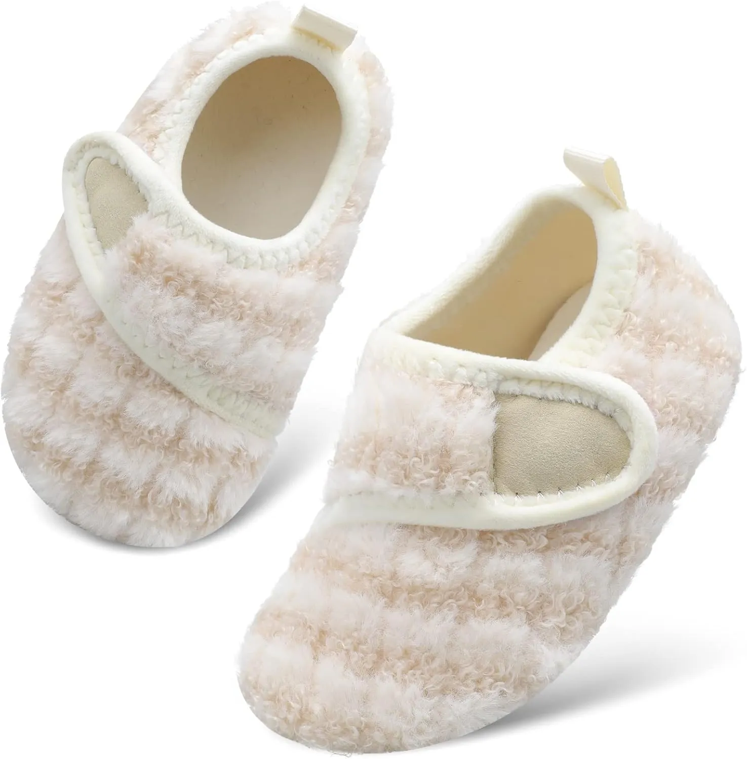 Scurtain Toddler Warm Winter House Slippers Baby Boys Girls Indoor Home Slippers Cozy Lightweight Non-Slip Shoes For Infant Kids Plush Linned