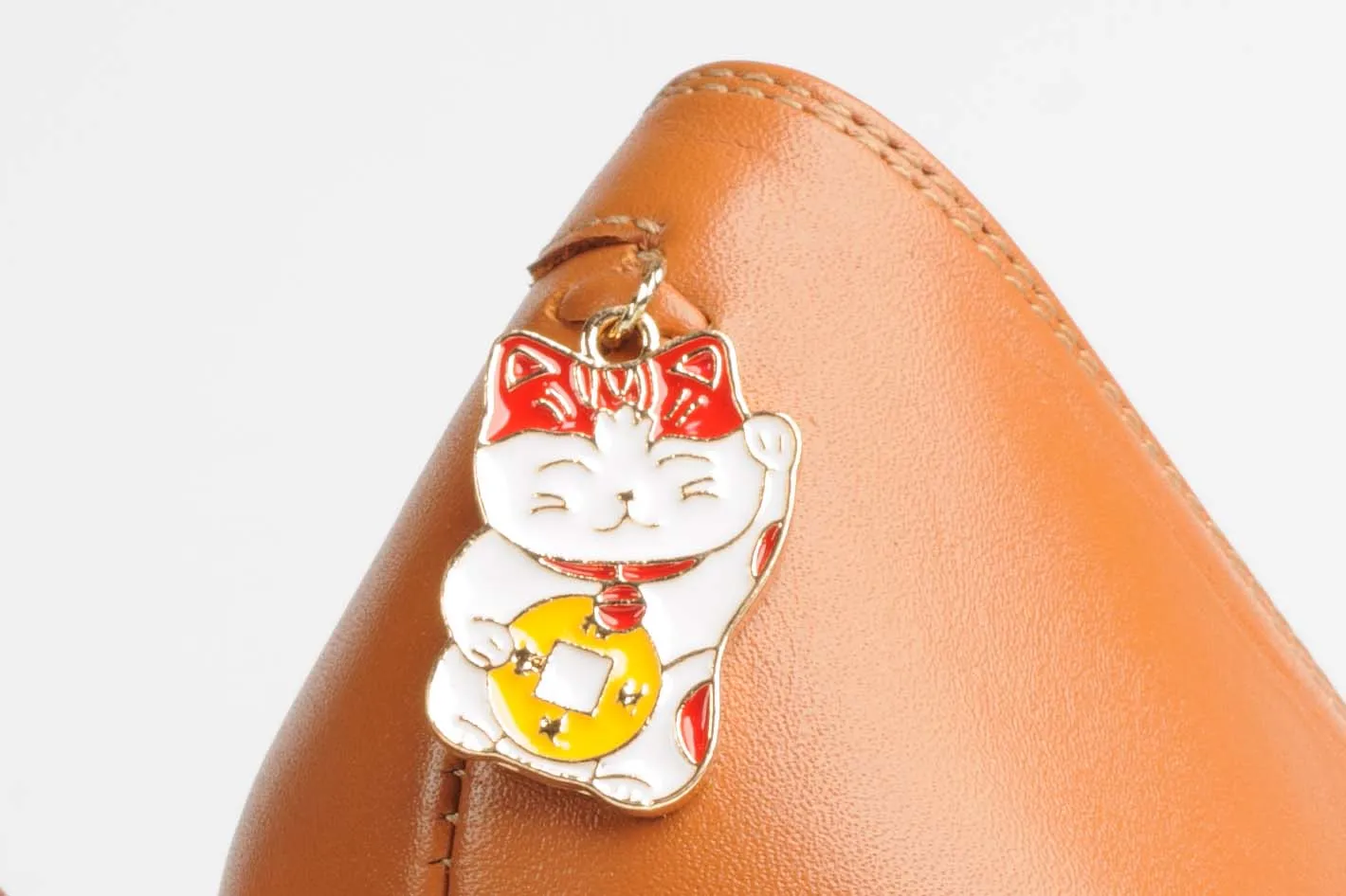 Shoeful 2" CNY Chunky Heels - Maneki-Neko Meow