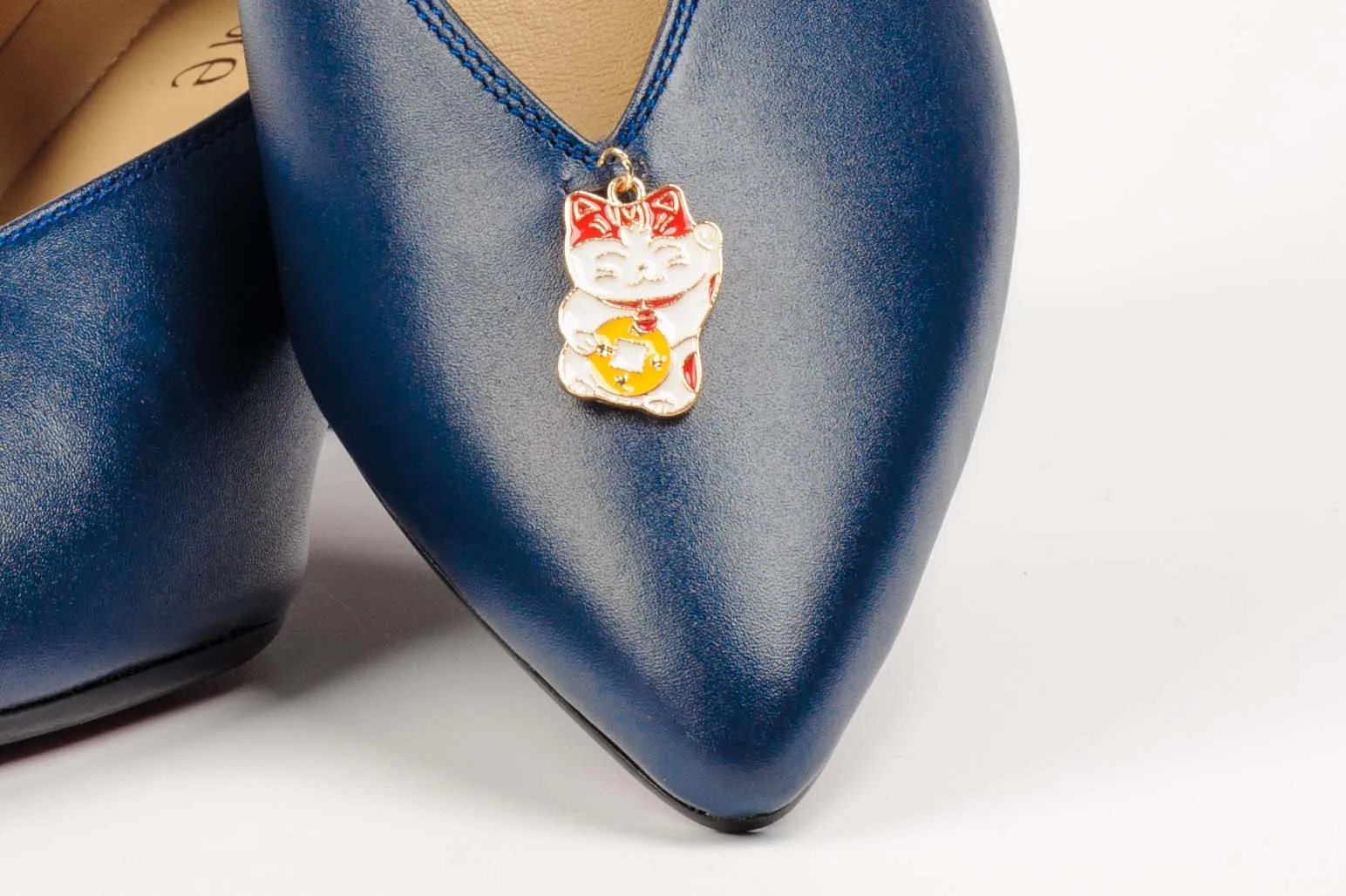 Shoeful 2" CNY Chunky Heels - Maneki-Neko Meow