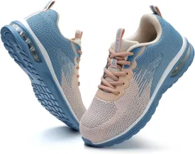 Steel Toe Shoes for Women Lightweight Breathable Safety Work Sneakers Non Slip Puncture Proof Utility Slip On Footwear for Industrial Construction