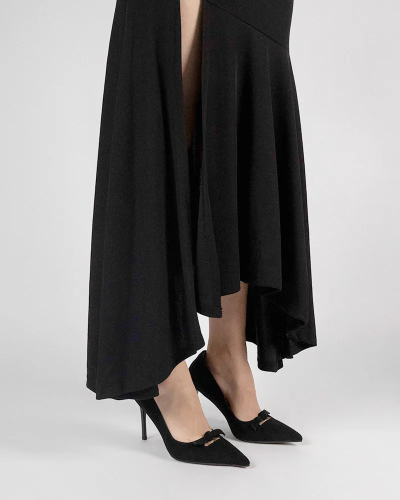Suede Sexy Bow Tie Stiletto Heel Wedding Dress Pumps