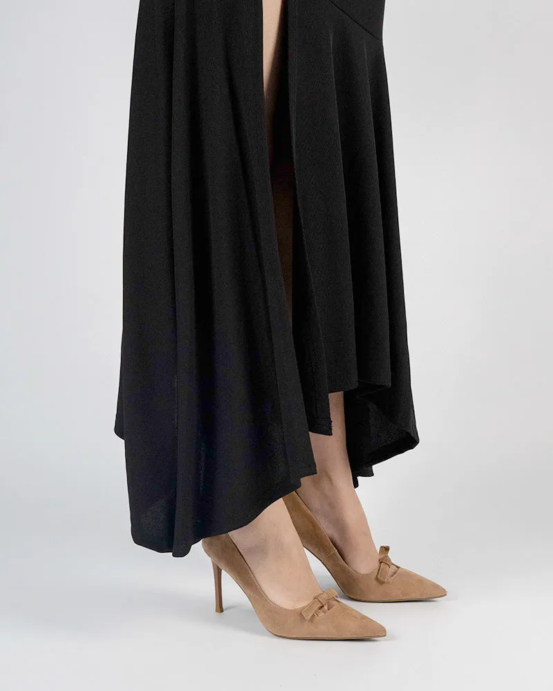 Suede Sexy Bow Tie Stiletto Heel Wedding Dress Pumps