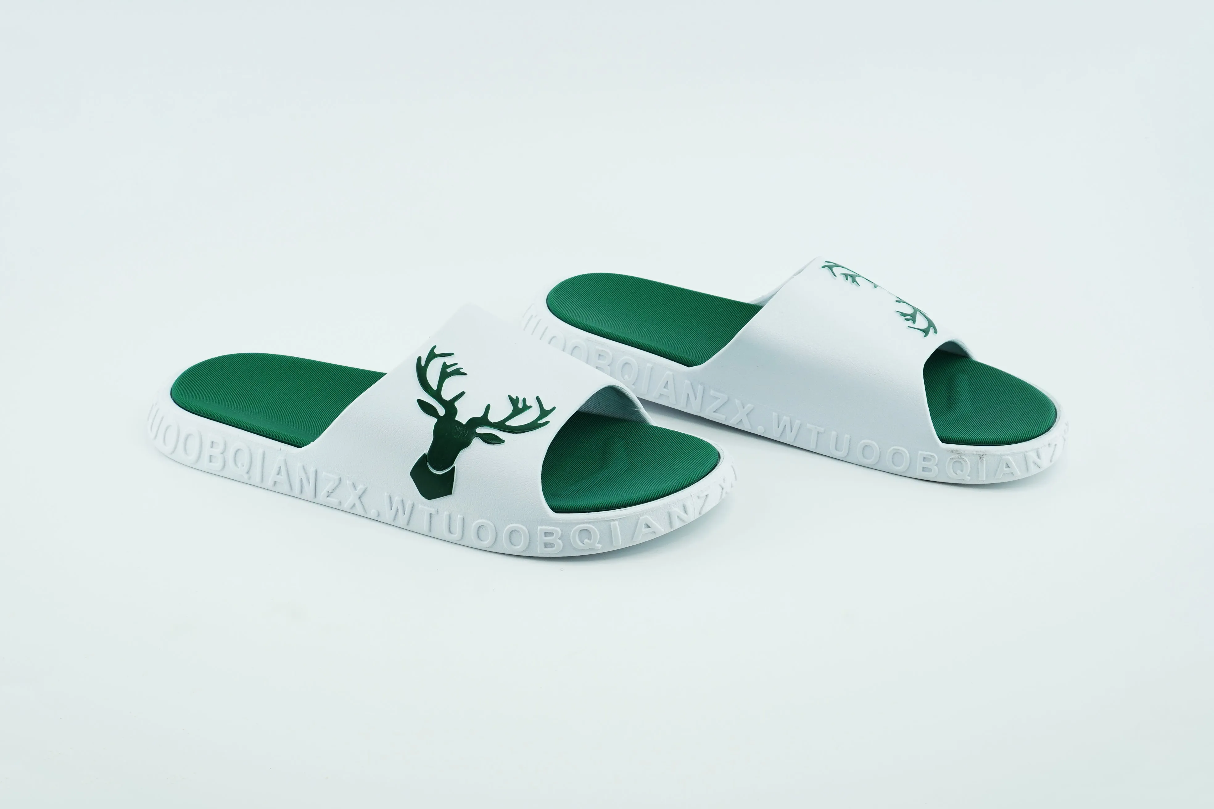 summer slides in white and red mix color , with Nonbrand logo