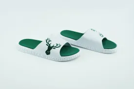 summer slides in white and red mix color , with Nonbrand logo