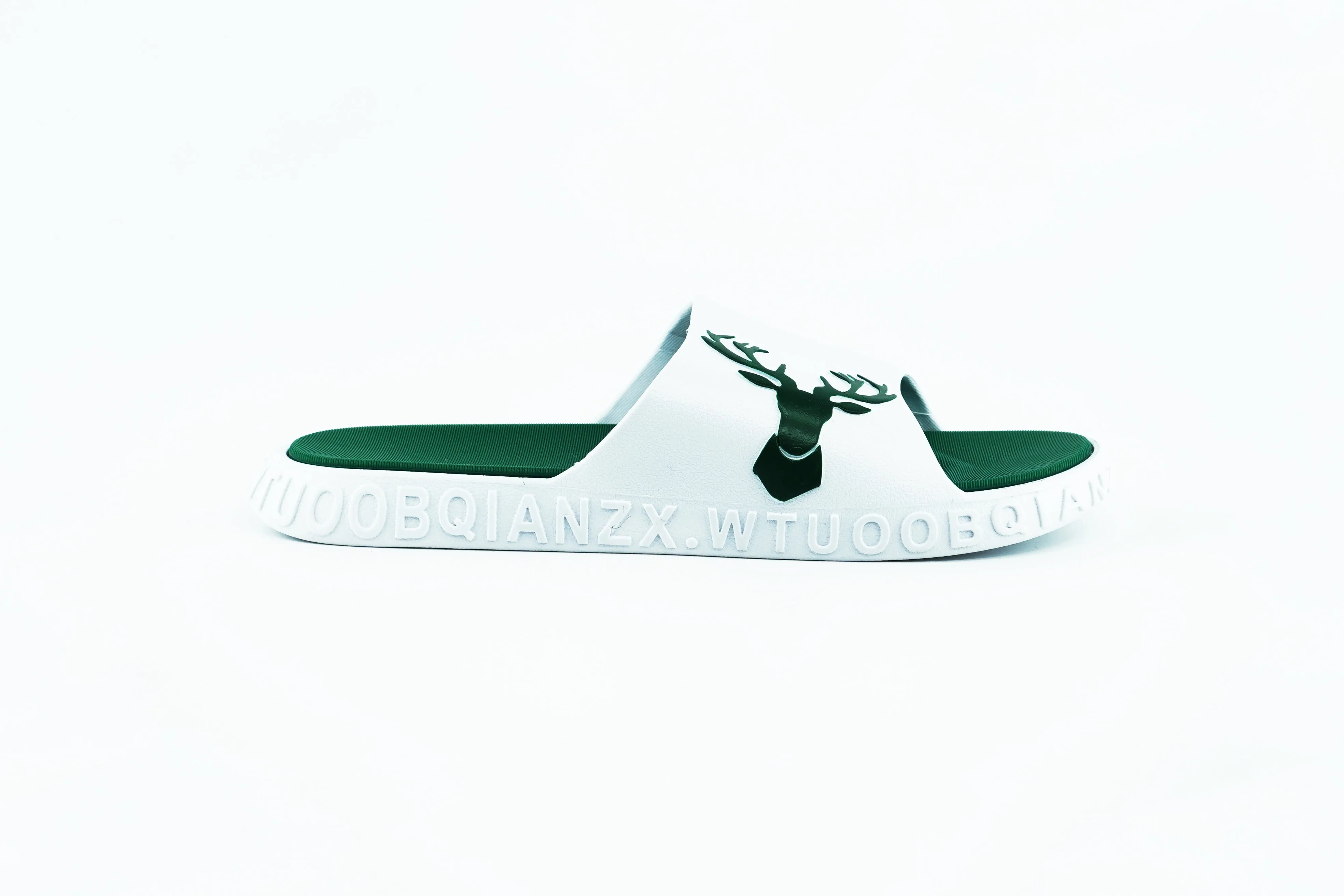 summer slides in white and red mix color , with Nonbrand logo