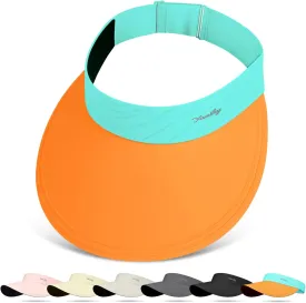 Sun Visor for Women Wide Brim Summer UPF50  UV Protection Seamless Sun Hats Foldable Beach Cap
