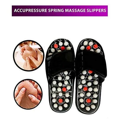 Yoga Paduka/Acupressure Therapy Sandals/Foot Massager Slipper/Acupressure Foot Relaxer/Rotating Acupressure Foot Slippers for Men & Women